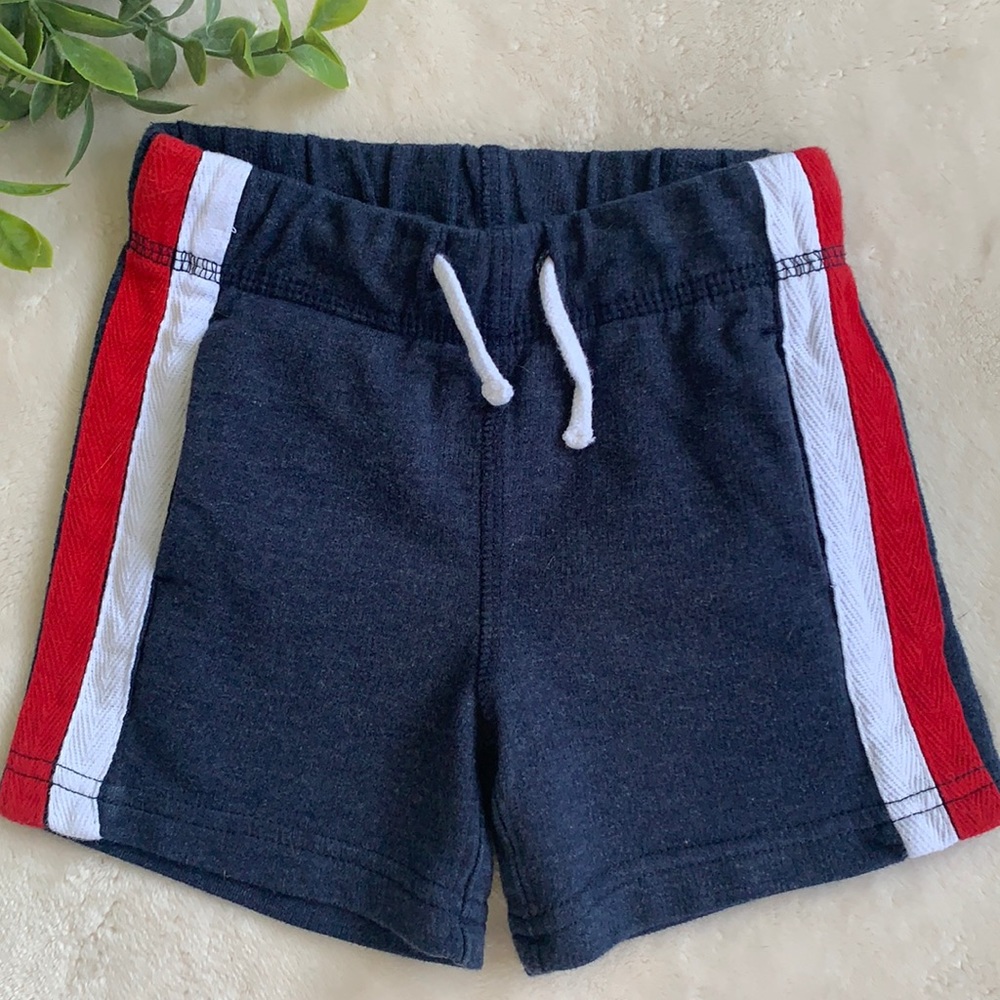 Cat & Jack Baby Boy 18M Navy Blue Strip Shorts Perfect!!